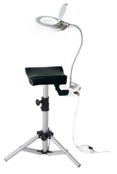 Mobile 90 mm Lupenlampe LED mit Schwanenhals & Klemme