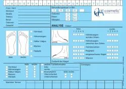 Fußpflegekarte (Karteikarten 50 Stück) DIN A5